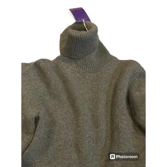 Ralph Lauren Collection Women's Sweater Green Cashmere Purple Label Size XL - Picture 5 of 5